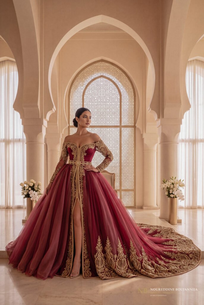 Caftan Rubis Panache d'Or — vue principale