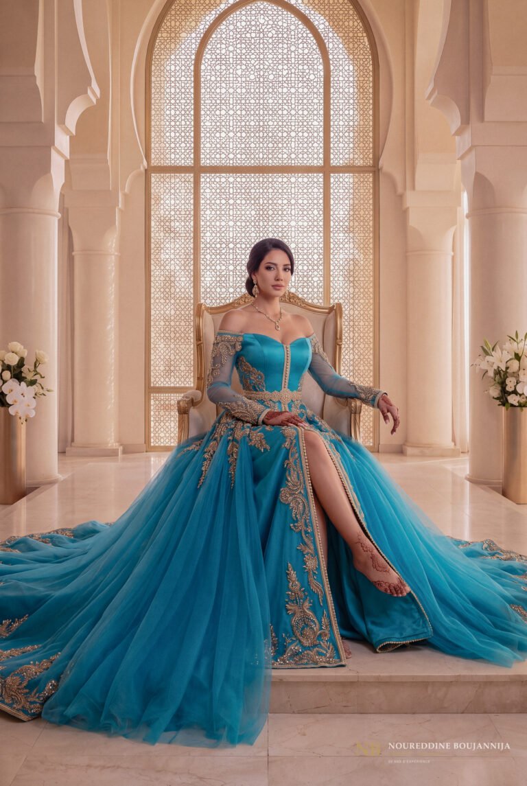Caftan Turquoise Lumière — vue principale