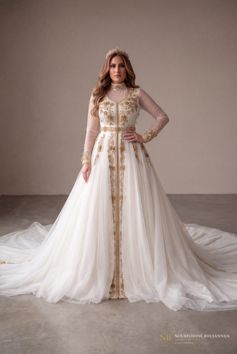 Caftan de mariée ivoire Reine d’Or – vue principale