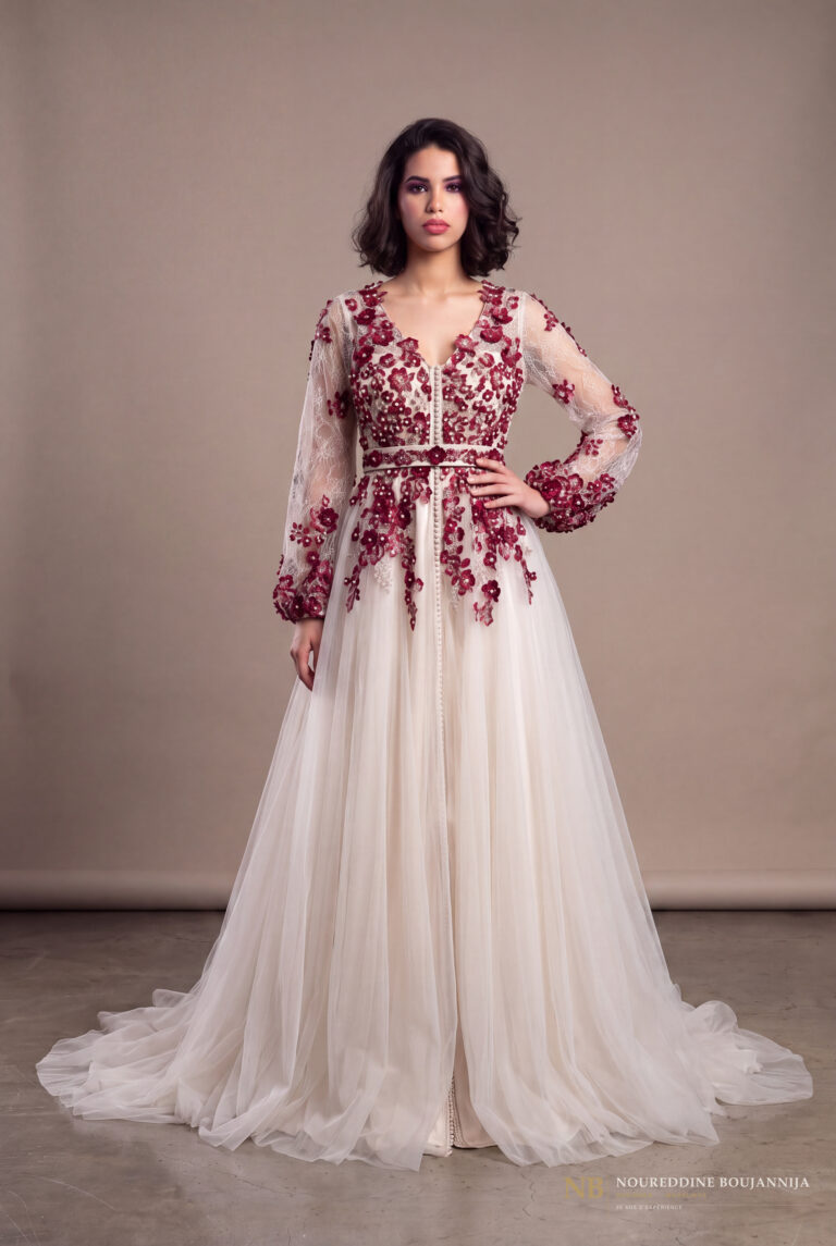 Robe caftan ivoire Grenat – vue principale