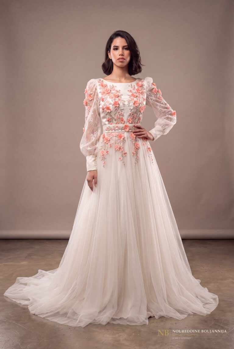 Robe caftan ivoire Corail – vue principale
