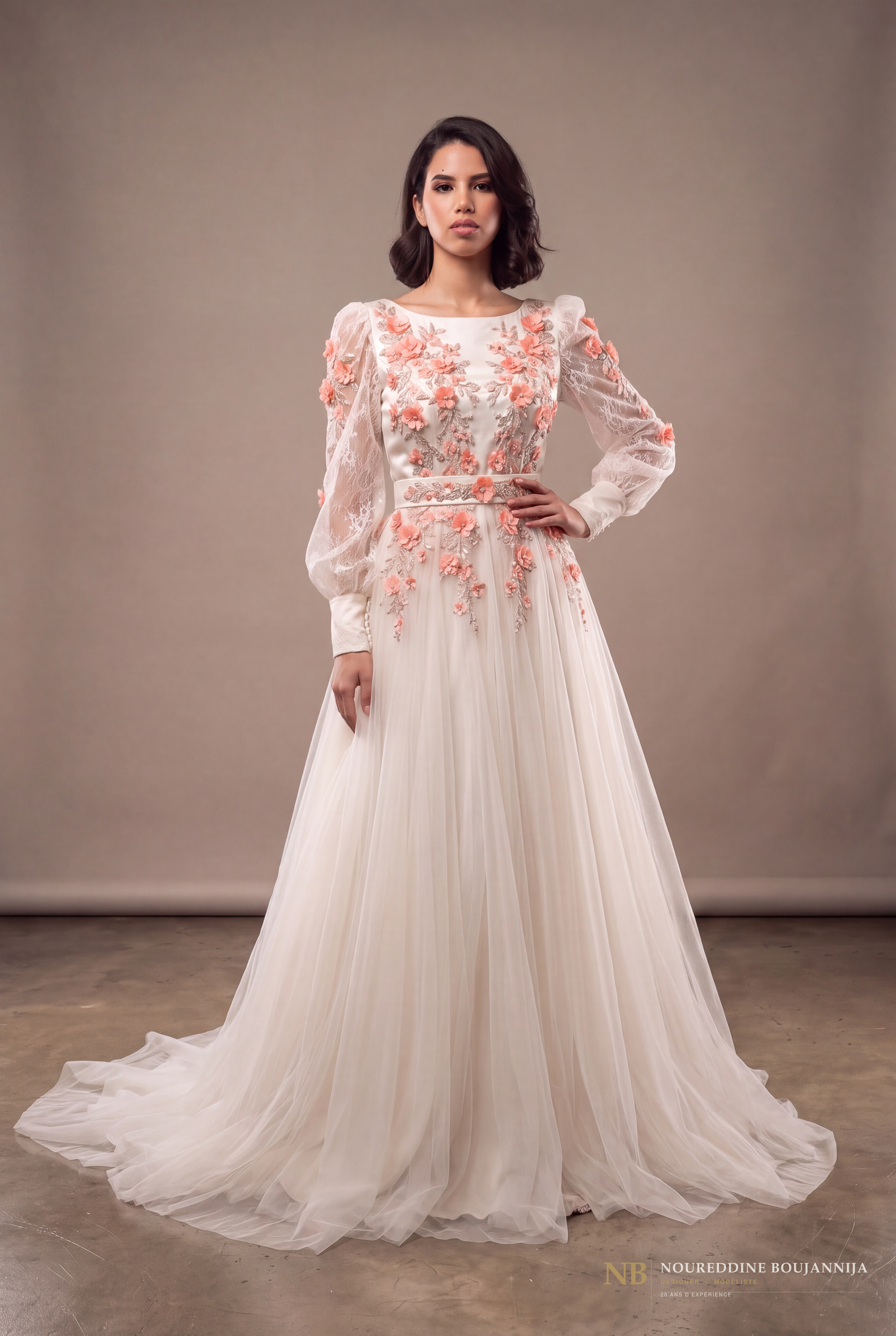 Robe caftan ivoire Corail – vue principale