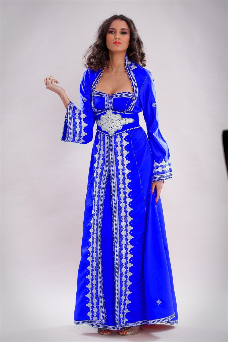 Caftan bleu royal, collection 2012 des Archives Caftan En Ligne
